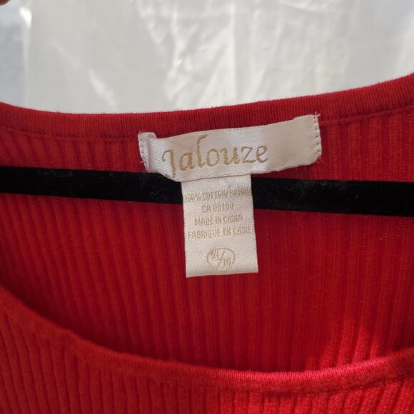 Red Ribbed Tank Top - Picture 2 of 6